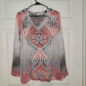 Cato Burnout Tee with Embellishment